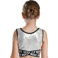 thumbnail image 4 of Miutii Kids Girls Dance Clothing Set Hip Hop Modern Jazz Performance Costume 3 Pieces Active Outfit Tracksuit Silver 16, 4 of 5