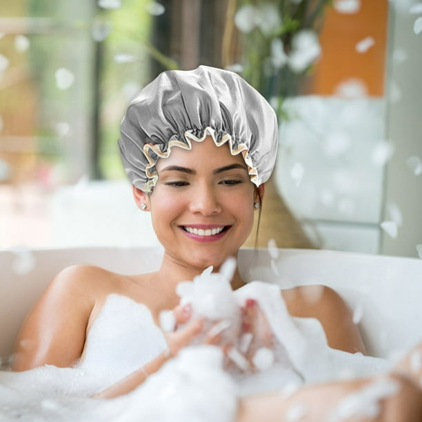 Bonnet de douche en plastique pour cheveux jetables - (paquet de 30) Bonnets  de douche transparents pour femmes Chapeau de bain imperméable Traitement  Couverture de cheveux pour traitement Spa Salon de coiffure