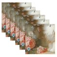 thumbnail image 6 of Satin Native Fab Cotton Dinner Napkin Charming Cat in Floral Wonderland Reusable, 6 of 8
