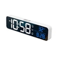 thumbnail image 2 of DOLITY Office Travel Mirror Music Digital Clock LED Display with Snooze Weekday 40 Ringtones White, 2 of 9