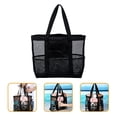 thumbnail image 3 of Large Mesh Beach Bag Multi-pocket Beach Tote Beach Toy Pouch Travel Toiletry Pouch, 3 of 9