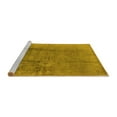 thumbnail image 2 of Ahgly Company Machine Washable Indoor Square Oriental Yellow Industrial Area Rugs, 3' Square, 2 of 4