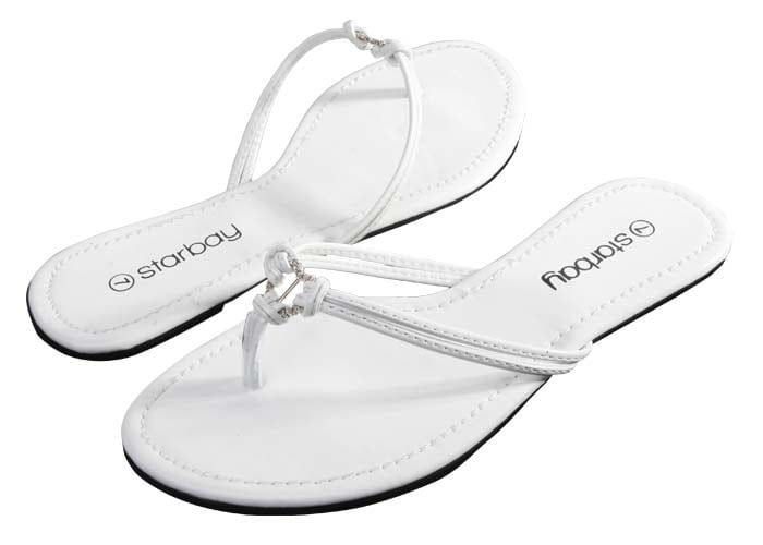 New Women's White Fashion Sandal Flats 