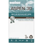 Boise® ASPEN® 30 Multi-Use Printer & Copy Paper, 10 Reams, White, Legal (8.5 x 14), 5000 Sheets Per Case, 20 Lb, 92 Br