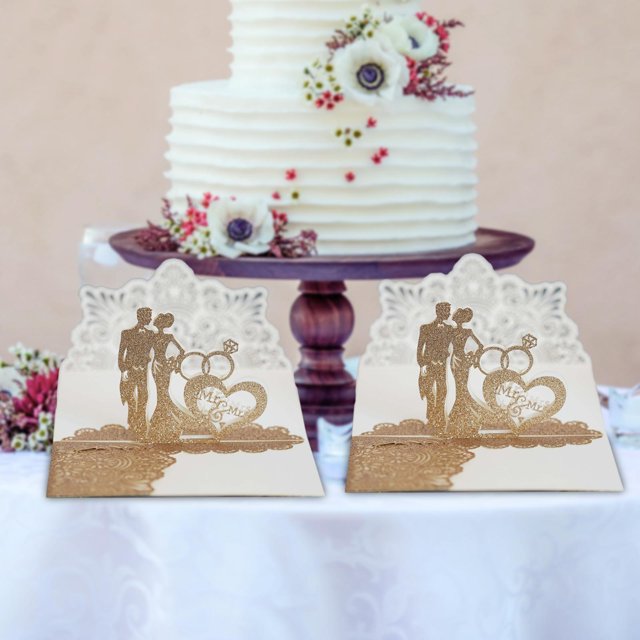 Tarjetas de invitación de boda con , con sobre para de la novia para el día de San Valentín, fiesta, aniversario, boda, compromiso, Oro perfecl Tarjetas de invitación de boda