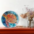 thumbnail image 6 of SKYSONIC Funny Sea Turtle Wall Clock 10 Inch Silent Non Ticking Round Clock Oil Painting Clock Easy to Read Clock for Living Room Bedroom Bathroom Home Decor, 6 of 7