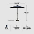 thumbnail image 3 of Four Seasons Courtyard Canmore 9 Foot Outdoor Patio Market Umbrella, Gray, 3 of 6