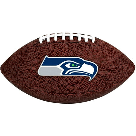 Seattle Seahawks Embroidered Football - Rawlings NFL Official Size Game Time Football, Seattle Seahawks