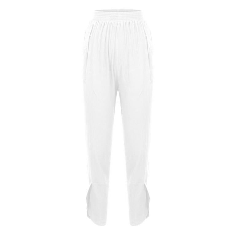 Summer Savings! Zpanxa Women's Slacks High Waist Pants Solid