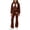 Brown, variant on Girls 2-Piece Sweatsuit Set Long Sleeve Crewneck Top and Flare Pants with Bow Print Kids Casual Outfit for School Play Daily Wear