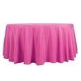 thumbnail image 3 of BalsaCircle 132" Round Polyester Tablecloths Wedding Fuchsia, 3 of 7