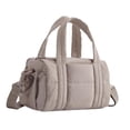 thumbnail image 4 of Bolso de mano acolchado para mujer, moderno y casual, ideal para gimnasio, camping y viajes. Camello, 4 of 9