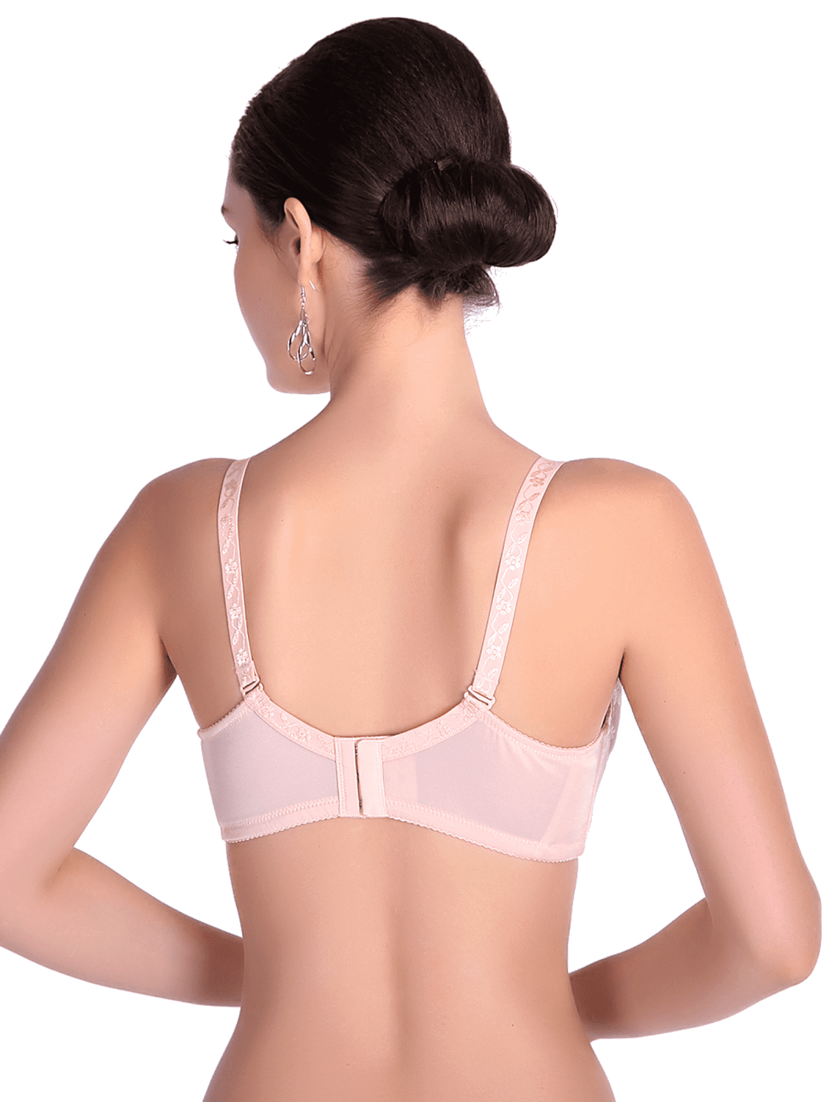 BIMEI Women's Mastectomy Bra with Pockets for Breast Prosthesis Wire Free  Fashion Everyday Bra Plus Size 8101,Beige,36C 