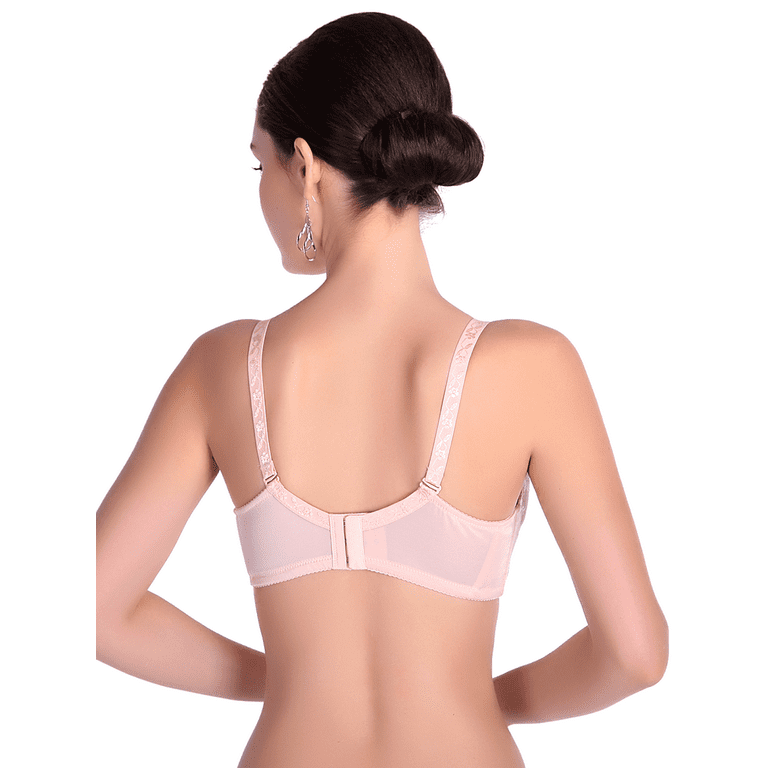 BIMEI Women's Mastectomy Bra Pockets Wireless Post-Surgery Invisible  Pockets for Breast Forms Everyday Bra Plus Size Bra 9818,White, 38B 
