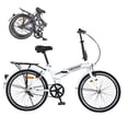thumbnail image 4 of Meghna 24 inch Folding Bike Single Speed V Brake City Commuter Bicycle with Mudguard for Men Women Daily Commuting White, 4 of 8