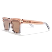 Quay Australia My Type Square Sunglasses Tan Clear Brown 46MM