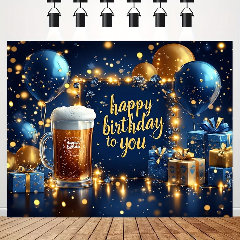 Beer Mug Pennant Party Banner - 8 Card Garland For Oktoberfest, Pub & Birthday Decor