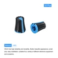 thumbnail image 3 of Uxcell Potentiometer Control Knob ABS Guitar Knob for Bass D Type 270 Degrees Black Blue 10PCS, 3 of 6