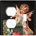 thumbnail image 4 of Metal Light Switch Plate Outlet Cover Romantic Angel Cupid Love Clover Box AGL006, 4 of 13