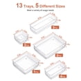 thumbnail image 2 of SMARTAKE Organizador de cajones de 13 piezas con almohadillas de silicona antideslizantes, bandejas organizadoras de cajones de escritorio de 5 tamaños, bandeja de almacenamiento para maquillaje, joya, 2 of 5