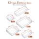thumbnail image 2 of SMARTAKE Organizador de cajones de 13 piezas con almohadillas de silicona antideslizantes, bandejas organizadoras de cajones de escritorio de 5 tamaños, bandeja de almacenamiento para maquillaje, joya, 2 of 5