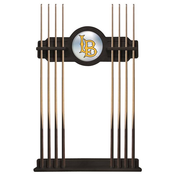 Long Beach State University Solid Wood Cue Rack with a Black Finish
