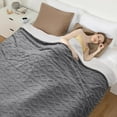 thumbnail image 2 of Electric Blanket Cal King Size - Thick Tufted Sherpa Heated Blanket with 10 Heating Levels and 10 Time Settings, Machine Washable Heating Blanket California King 94"×100", Grey, 2 of 9