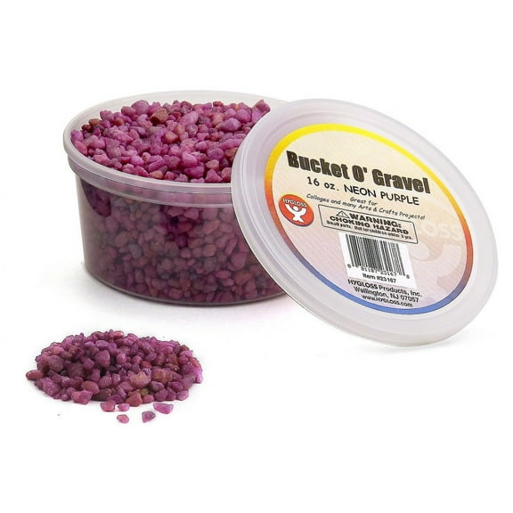 Hygloss Bucket O' Gravel - Neon Purple, 1 lb