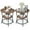 Brown, variant on Costway 2 PCS 2-Tier Sofa Side End Table Round Nightstand with Sturdy Metal Frame Brown