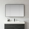 thumbnail image 3 of Talayuela 48 in.W x 32 in.H Aluminum Framed Medicine Cabinet in Brushed Black, 3 of 17