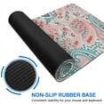 thumbnail image 6 of Long Mouse Pads for Desk,Pink Paisley and Floral Pattern Desk Mats on Top Of Desks, Desk Mouse Pad Extra Large with 3mm Non-Slip Base and Stitched Edge for Gaming,Office,Work,Home 31.5"x11.8", 6 of 6