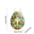 thumbnail image 3 of Taicans Easter Sun Catcher 7.9in,Stained Glass Window Hanging with Cross & Floral Design,Spring Easter Home Decor for Windows,Doors,Indoor Outdoor Holiday Party Decoration Gift, 3 of 6