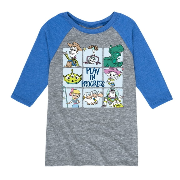 Disney's Toy Story - Play In Progress - Toddler & Youth Raglan Graphic T-Shirt