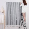 thumbnail image 3 of 1 pieza de cortinas opacas lindas y de moda con patrón hueco de estrellas, adecuadas para el dormitorio de los niños, decoración de la sala de estar, 3 of 5