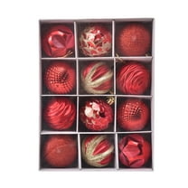 Christmas Ornaments Red and Gold Baubles, 2.36in 12pcs Shatterproof Hanging Balls Set for Christmas Tree and Holiday Home Decoration 2025