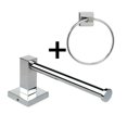 thumbnail image 4 of Matsuzay Toallero de baño de acero inoxidable, estante de almacenamiento, toallero de baño pulido montado en la pared, riel para ropa, suministros de Juegos de accesorios de baño No.1 Matsuzay HA026480-01, 4 of 6