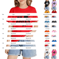 thumbnail image 3 of Ruyang Teens Baggy Cotton Tops Letter Print Graphic Crewneck Pullover Tops Summer Loose Sot Breathable T-Shirt 2-13 Years, 3 of 7