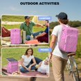 thumbnail image 4 of Travel Cooler Bag - Pink Halloween Pattern Camping Beer Cooler Backpack with Bottle Opener- Waterproof Insulated Picnic Backpacks - Cooler Bag for Beach, 4 of 6