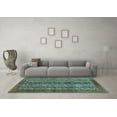 thumbnail image 3 of Ahgly Company Indoor Rectangle Abstract Light Blue Modern Area Rugs, 2' x 5', 3 of 4