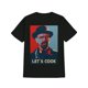thumbnail image 1 of Men's Casual Round Neck T-Shirt with "Let's Cook" Heisenberg Print - Black Cotton, Machine Washable, Ideal Summer Gift for Men, Casual Sporty Tee, Summer Gifts, 1 of 5