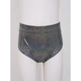 thumbnail image 3 of Runhomal Kids Girls Sparkle Metallic Dance Briefs Gymnastics Tumbling Athletic Bottom Cheerleading Black 150, 3 of 6