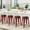 Red, variant on NiamVelo 24" Metal Bar Stools Set of 4 Counter Height Backless Stools with Wooden Seat,Indoor/Outdoor Barstools (Bronze)
