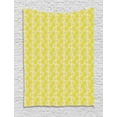 thumbnail image 1 of Spring Tapestry, Bicolor Floral Arrangement Seasonal Nature Illustration with Petal Blooms, Wall Hanging for Bedroom Living Room Dorm Decor, 60W X 80L Inches, Yellow and Ivory, by Ambesonne, 1 of 2