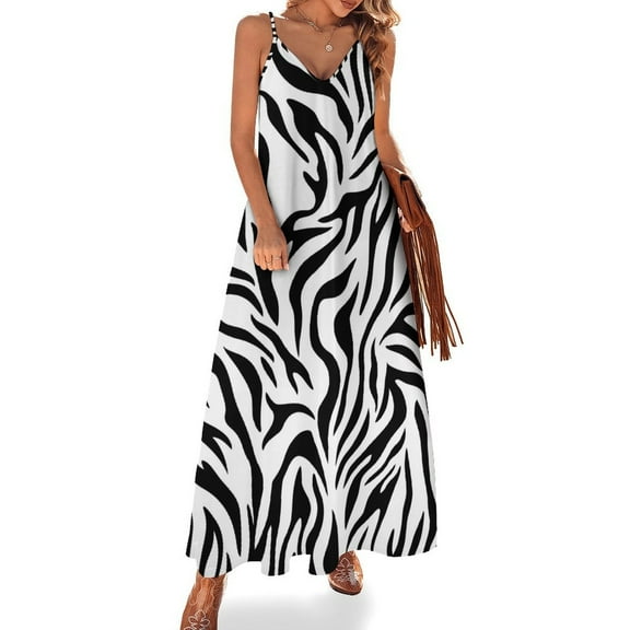 Animal Print Patterns Sleeveless Dress Woman Fashion Long Dresses Women's Summer Suit Dress Summer 2025 Women