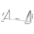 thumbnail image 3 of 2/3 Rod Retractable Clothes Racks - Wall Mounted Folding Clothes Hanger，Clothes Drying Rack Used for Storage Organizations, Such As Bathrooms, Balconies-Silver, 3 of 9