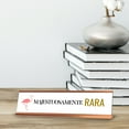 thumbnail image 3 of Majestuosamente Rara, Flamingo Gold Frame Desk Sign (2 x 8"), 3 of 3