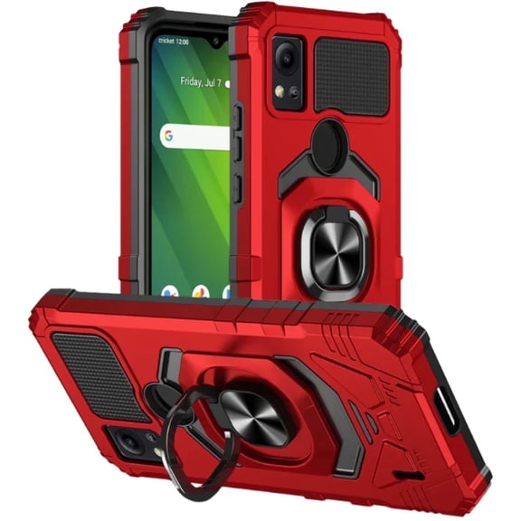 Armor Cover Case for Cricket Icon 5 (2023) with Kickstand, Red