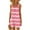 Pink #2, variant on XWSHYW Womens Dresses Fashion Striped Pattern Crew Neck Holiday Party Dresses Sexy Sleeveless Loose Fit Beach Mid-Length Dress