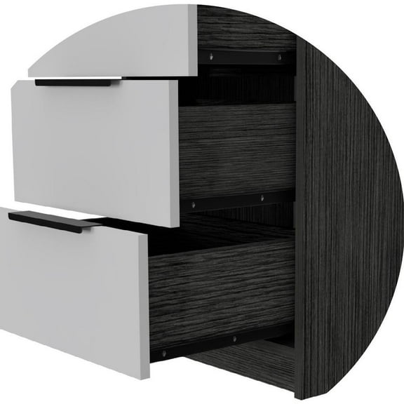 HomeRoots 18" White Manufactured Wood Five Drawer Chest