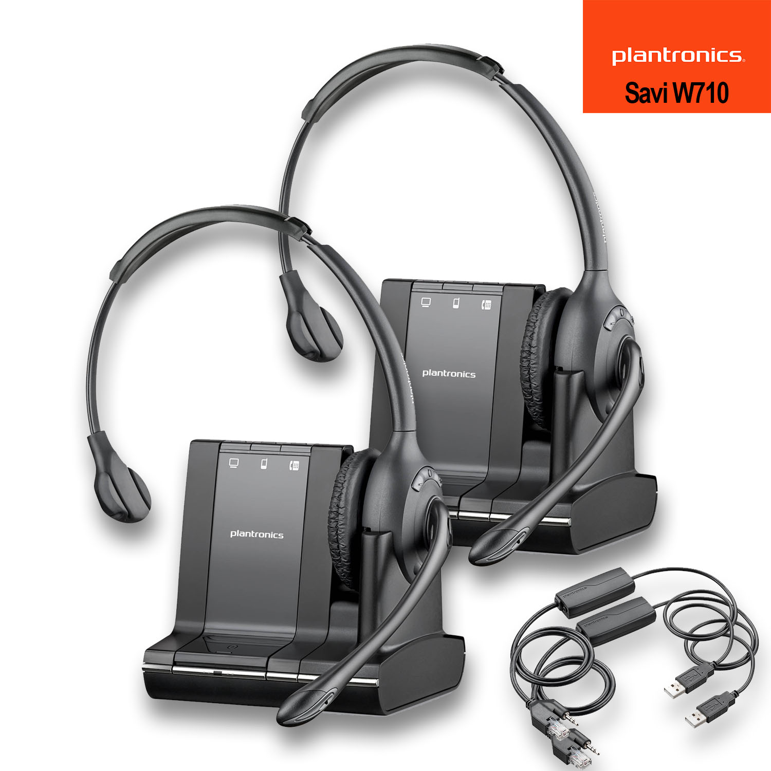 Plantronics Savi W710 Multi Device Wireless Headset System + APU72